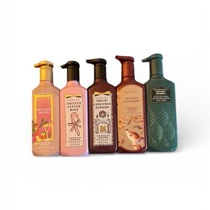 New Bath and Body Works BBW Holiday and Winter Themed Hand S0ap Bundle of 5